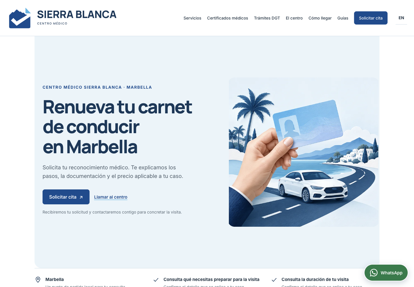 Web de Centro Médico Sierra Blanca